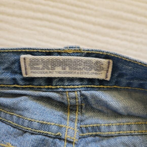 Y2K Express Womens 8 Low Rise Bootcut Jeans Medium Light Wash Western Cyber - Picture 3 of 6